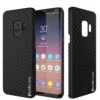 Galaxy S9 Case, Punkcase CarbonShield, Heavy Duty & Ultra Thin 2 Piece Dual Layer PU Leather Cover [shockproof][non Slip] With PUNKSHIELD Screen Protector For Samsung S9 [jet Black] -Phone Vibe Shop perspektive carbon case galaxy S9