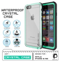 IPhone 6+/6S+ Plus Waterproof Case, PUNKcase CRYSTAL Teal W/ Attached Screen Protector | Warranty -Phone Vibe Shop perspektive crystal case iphone 6 7a128012 b1cd 4ecd a519 8c8ea9f21ba4