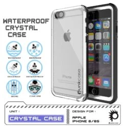 IPhone 6+/6S+ Plus Waterproof Case, PUNKcase CRYSTAL White W/ Attached Screen Protector | Warranty -Phone Vibe Shop perspektive crystal case iphone 6 81739e6a 291d 4304 b1bf 93998d63c185