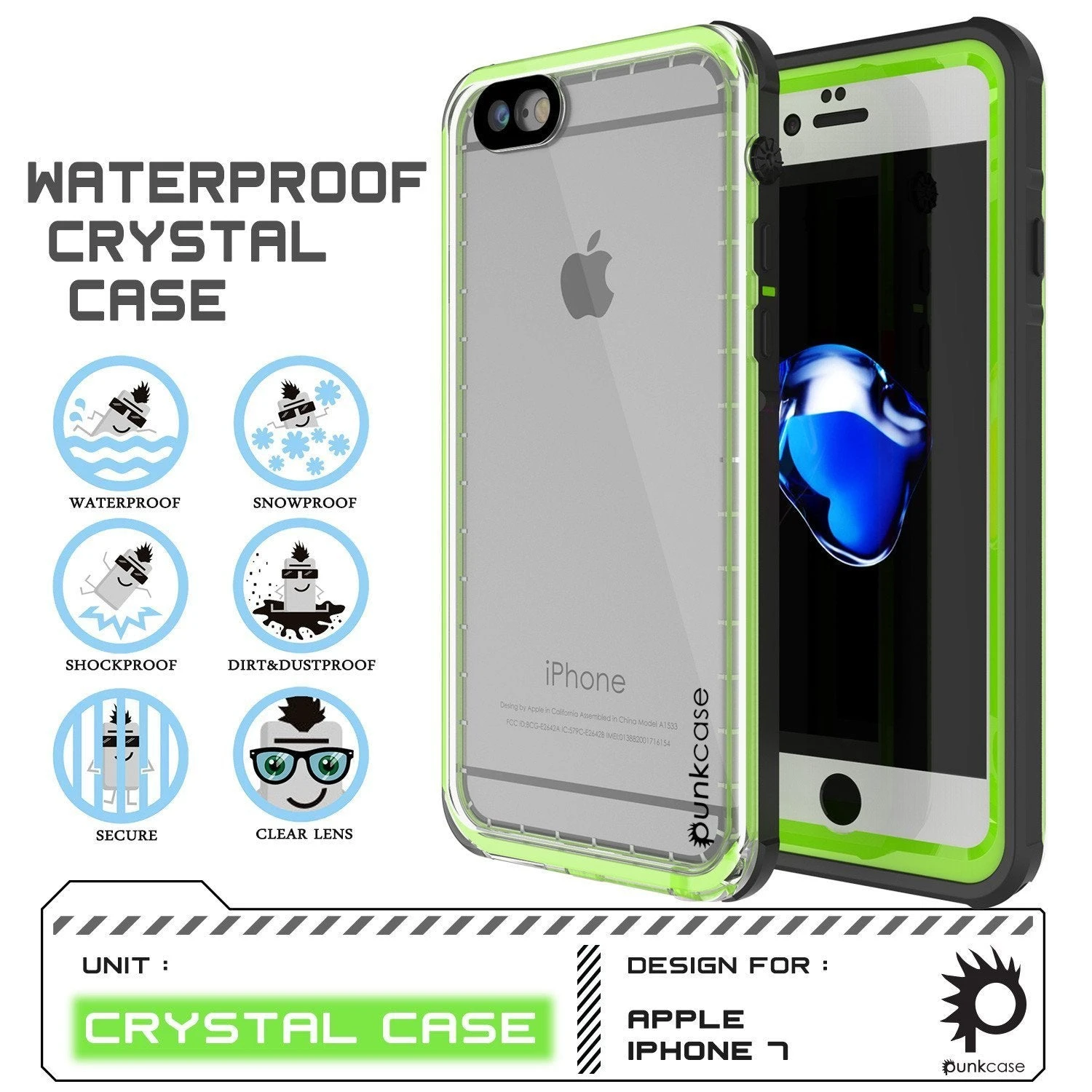 Apple IPhone SE (4.7") Waterproof Case, PUNKcase CRYSTAL Light GreenW/ Attached Screen Protector| Warranty 4 Apple IPhone SE (4.7") Waterproof Case, PUNKcase CRYSTAL Light GreenW/ Attached Screen Protector| Warranty - Image 2