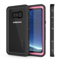 Galaxy S8 PLUS Waterproof Case, Punkcase [Extreme Series] [Slim Fit] [IP68 Certified] [Shockproof] [Snowproof] [Dirproof] Armor Cover W/ Built In Screen Protector For Samsung Galaxy S8+ [Pink]