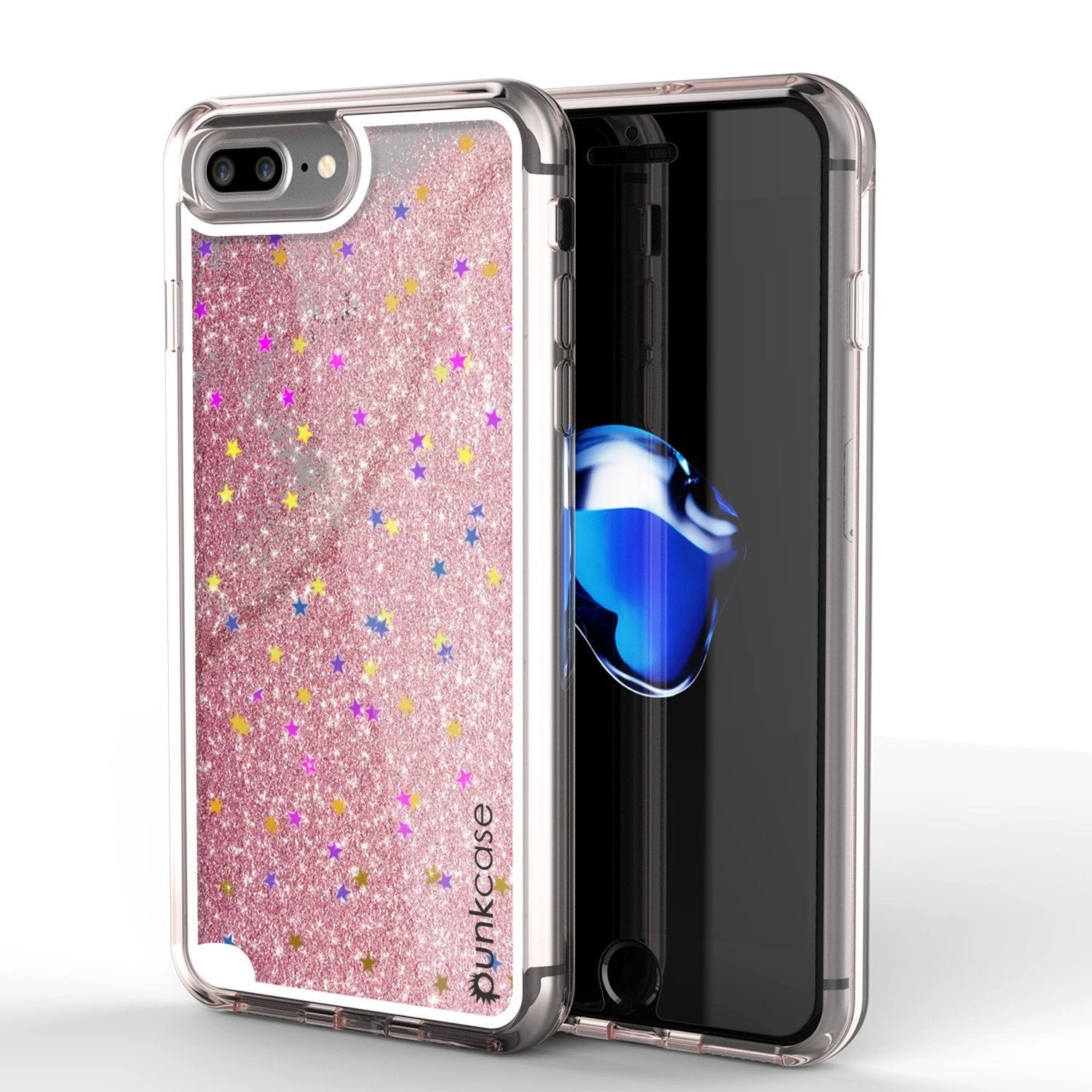 IPhone 8+ Plus Case, PunkCase LIQUID Rose Series, Protective Dual Layer Floating Glitter Cover 3 IPhone 8+ Plus Case, PunkCase LIQUID Rose Series, Protective Dual Layer Floating Glitter Cover