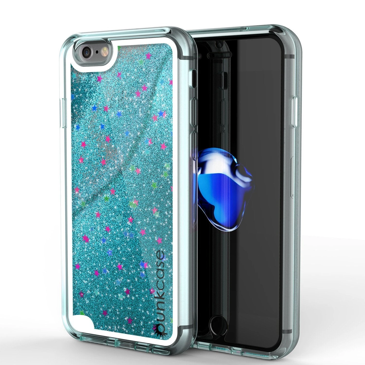IPhone 8 Case, PunkCase LIQUID Teal Series, Protective Dual Layer Floating Glitter Cover 3 IPhone 8 Case, PunkCase LIQUID Teal Series, Protective Dual Layer Floating Glitter Cover