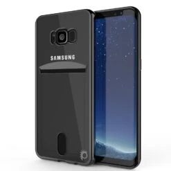 Galaxy S8 Plus Case, PUNKCASE® LUCID Black Series | Card Slot | SHIELD Screen Protector | Ultra Fit