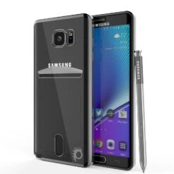 Galaxy Note 5 Case, PUNKCASE® LUCID Black Series | Card Slot | SHIELD Screen Protector | Ultra Fit -Phone Vibe Shop perspektive lucid note 5