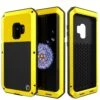 Galaxy S9 Metal Case, Heavy Duty Military Grade Rugged Armor Cover [shock Proof] Hybrid Full Body Hard Aluminum & TPU Design [non Slip] W/ Prime Drop Protection For Samsung Galaxy S9 [Neon]