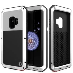 Galaxy S9 Metal Case, Heavy Duty Military Grade Rugged Armor Cover [shock Proof] Hybrid Full Body Hard Aluminum & TPU Design [non Slip] W/ Prime Drop Protection For Samsung Galaxy S9 [White]