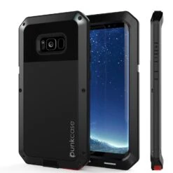 Galaxy S8+ Plus Case, PUNKcase Metallic Black ShockproofSlim Metal Armor Case