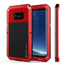 Galaxy S8Case, PUNKcase Metallic Red ShockproofSlim Metal Armor Case