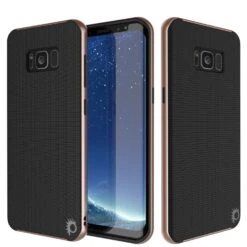 Galaxy S8 Case, PunkCase [Stealth Series] Hybrid 3-Piece Shockproof Dual Layer Cover [Non-Slip] [Soft TPU + PC Bumper] With PUNKSHIELD Screen Protector For Samsung S8 Edge [Rose Gold]