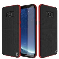 Galaxy S8 PLUS Case, PunkCase [Stealth Series] Hybrid 3-Piece Shockproof Dual Layer Cover [Non-Slip] [Soft TPU + PC Bumper] With PUNKSHIELD Screen Protector For Samsung S8+ [Red]