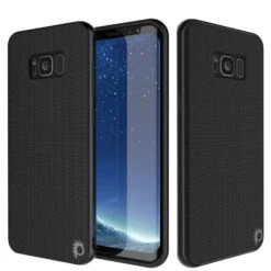 Galaxy S8 Case, PunkCase [Stealth Series] Hybrid 3-Piece Shockproof Dual Layer Cover [Non-Slip] [Soft TPU + PC Bumper] With PUNKSHIELD Screen Protector For Samsung S8 Edge [Black]