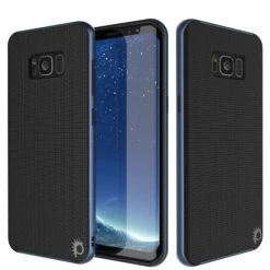 Galaxy S8 Case, PunkCase [Stealth Series] Hybrid 3-Piece Shockproof Dual Layer Cover [Non-Slip] [Soft TPU + PC Bumper] With PUNKSHIELD Screen Protector For Samsung S8 Edge [Navy Blue]