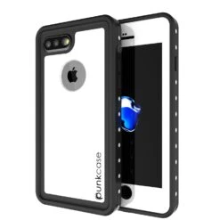 IPhone 7+ Plus Waterproof IP68 Case, Punkcase [White] [StudStar Series] [Slim Fit] [Dirtproof]