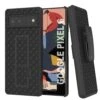 Punkcase Google Pixel 6 Case With Screen Protector, Holster Belt Clip [Black] -Phone Vibe Shop pixel 6 case punkcase with screen protector holster belt clip built in kickstand non slip dual layer hybrid tpu full body protection thin fit for Google pixel 6 black 1