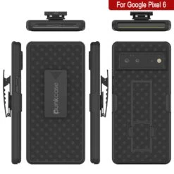 Punkcase Google Pixel 6 Case With Screen Protector, Holster Belt Clip [Black] -Phone Vibe Shop pixel 6 case punkcase with screen protector holster belt clip built in kickstand non slip dual layer hybrid tpu full body protection thin fit for Google pixel 6 black 8