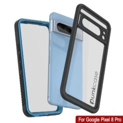 Google Pixel 8 Pro Waterproof Case, Punkcase [Extreme Series] Armor Cover W/ Built In Screen Protector [Light Blue] -Phone Vibe Shop pixel 8 pro waterproof case punkcase extreme series slim fit ip68 certified shockproof snowproof dirtproof military grade rugged innovative design armor cover w built in screen 6 62ef