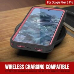 Google Pixel 8 Pro Waterproof Case, Punkcase [Extreme Series] Armor Cover W/ Built In Screen Protector [Pink] -Phone Vibe Shop pixel 8 pro waterproof case punkcase extreme series slim fit ip68 certified shockproof snowproof dirtproof military grade rugged innovative design armor cover w built in screen 8 242b