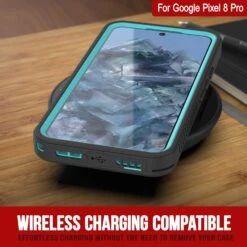 Google Pixel 8 Pro Waterproof Case, Punkcase [Extreme Series] Armor Cover W/ Built In Screen Protector [Teal] -Phone Vibe Shop pixel 8 pro waterproof case punkcase extreme series slim fit ip68 certified shockproof snowproof dirtproof military grade rugged innovative design armor cover w built in screen 8 5ee2