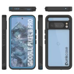 Google Pixel 8 Pro Waterproof Case, Punkcase [Extreme Series] Armor Cover W/ Built In Screen Protector [Light Blue] -Phone Vibe Shop pixel 8 pro waterproof case punkcase extreme series slim fit ip68 certified shockproof snowproof dirtproof military grade rugged innovative design armor cover w built in screen 9 3079