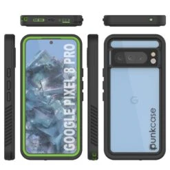 Google Pixel 8 Pro Waterproof Case, Punkcase [Extreme Series] Armor Cover W/ Built In Screen Protector [Light Green] -Phone Vibe Shop pixel 8 pro waterproof case punkcase extreme series slim fit ip68 certified shockproof snowproof dirtproof military grade rugged innovative design armor cover w built in screen 9 312e