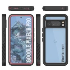 Google Pixel 8 Pro Waterproof Case, Punkcase [Extreme Series] Armor Cover W/ Built In Screen Protector [Pink] -Phone Vibe Shop pixel 8 pro waterproof case punkcase extreme series slim fit ip68 certified shockproof snowproof dirtproof military grade rugged innovative design armor cover w built in screen 9 8c93
