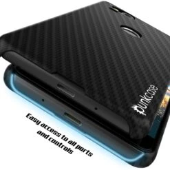 Google Pixel 2 CarbonShield Heavy Duty & Ultra Thin 2Leather Cover -Phone Vibe Shop port carbon case google pixel 2