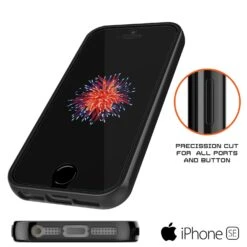 IPhone SE/5S/5 Case Punkcase® LUCID 2.0 Black Series W/ PUNK SHIELD Screen Protector | Ultra Fit -Phone Vibe Shop port lucid 2 iphone se