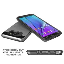 Galaxy Note 5 Case PunkCase SLOT Grey Series Slim Armor Soft Cover Case W/ Tempered Glass -Phone Vibe Shop port slot note 5 58943cdd b5f5 46cd b75a 181b33b4165f
