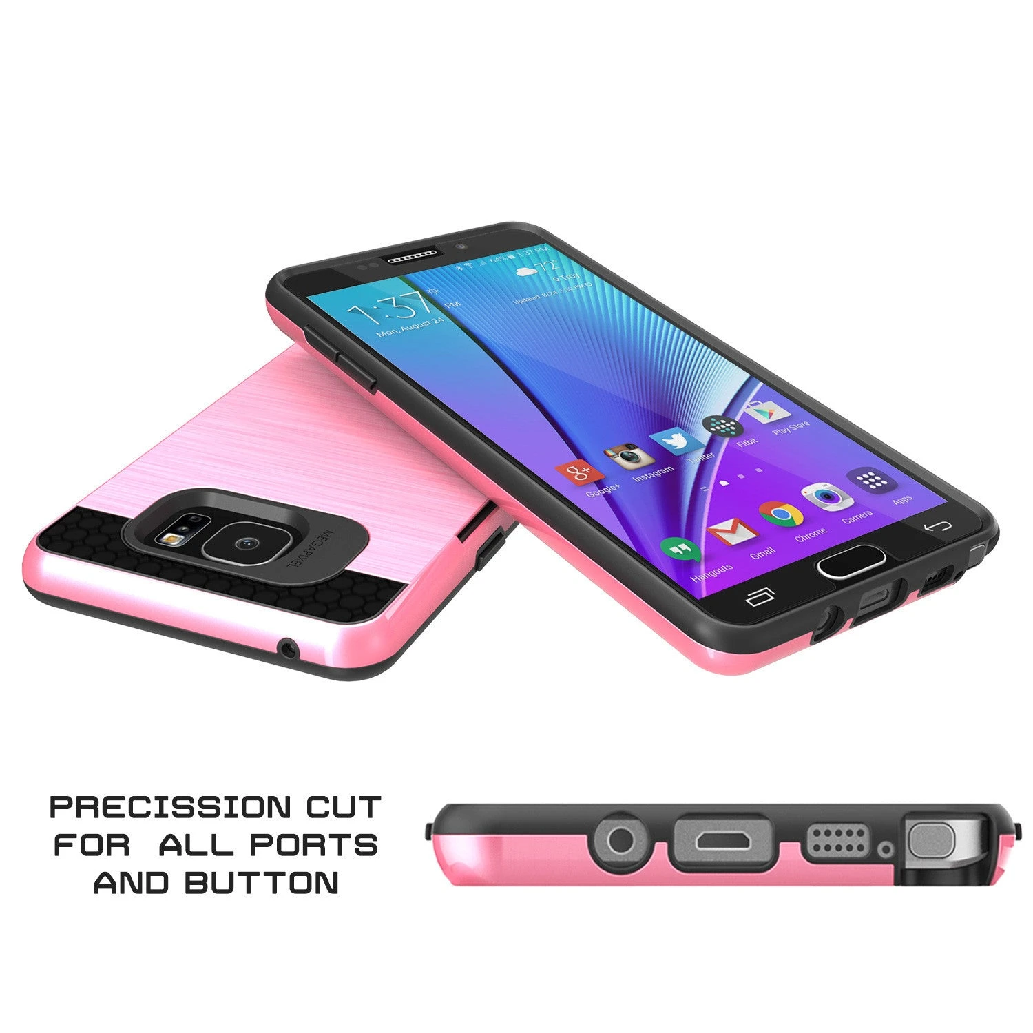 Galaxy Note 5 Case PunkCase SLOT Pink Series Slim Armor Soft Cover Case W/ Tempered Glass 8 Galaxy Note 5 Case PunkCase SLOT Pink Series Slim Armor Soft Cover Case W/ Tempered Glass - Image 6