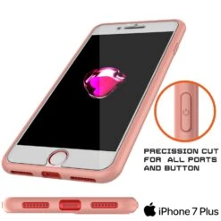 IPhone 7 PLUS Case [MASK Series] [PINK] Full Body Hybrid Dual Layer TPU Cover W/ Protective Tempered Glass Screen Protector -Phone Vibe Shop port themask phone 7 eae1cfaf 2767 45f1 8fbe 4e64db76117e