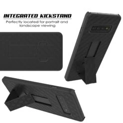 Punkcase Galaxy S10 Case With Screen Protector, Holster Belt Clip [Black] -Phone Vibe Shop productsgalaxy s10 case punkcase with screen protector holster belt clip built in kickstand non slip dual layer hybrid tpu full body protection thin fit for samsung galaxy s10 black 6