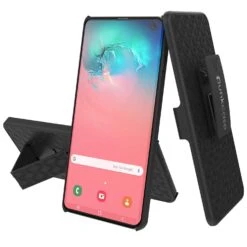 Punkcase Galaxy S10 Case With Screen Protector, Holster Belt Clip [Black] -Phone Vibe Shop productsgalaxy s10 case punkcase with screen protector holster belt clip built in kickstand non slip dual layer hybrid tpu full body protection thin fit for samsung galaxy s10 black 8