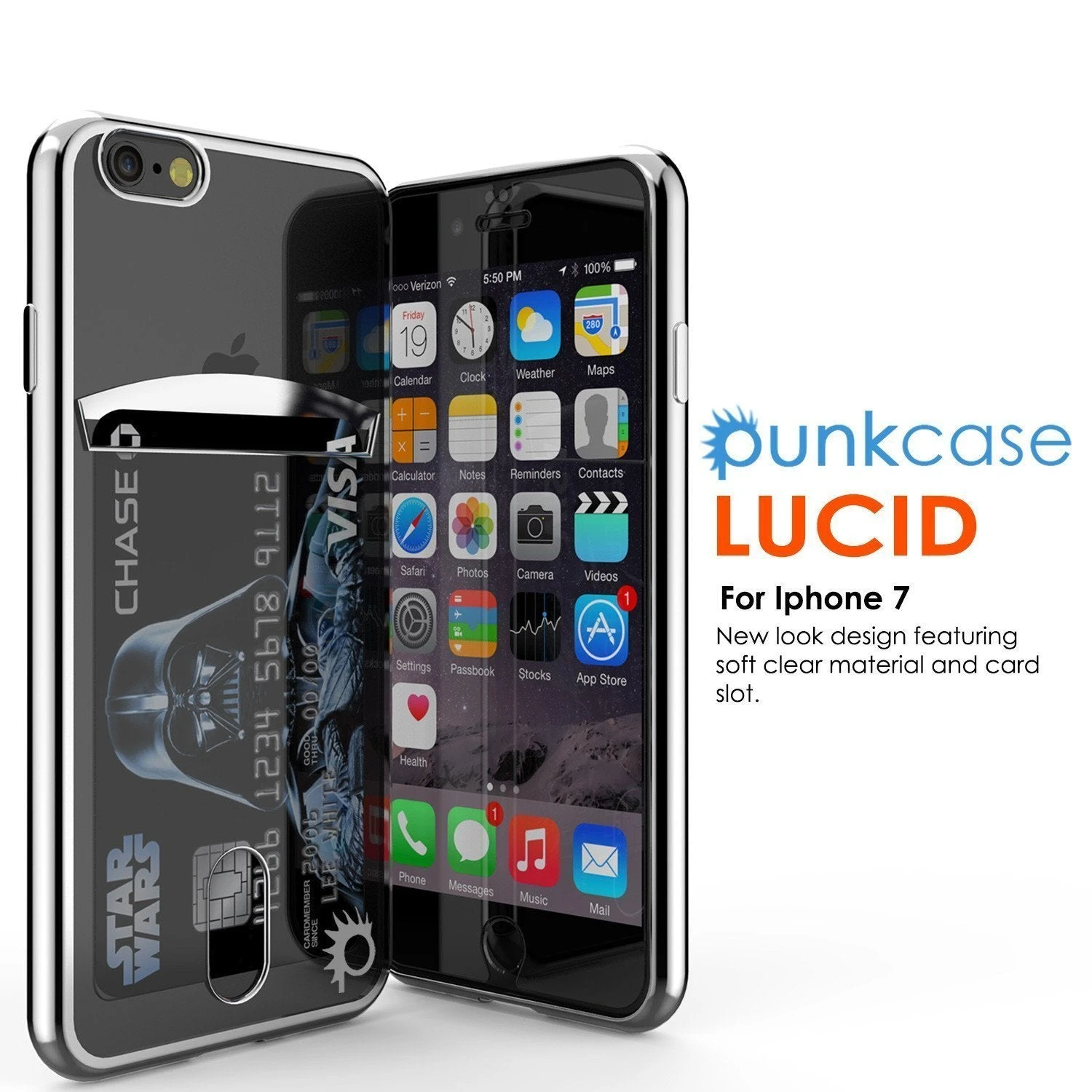IPhone SE (4.7") Case, PUNKCASE® LUCID Silver Series | Card Slot | SHIELD Screen Protector | Ultra Fit 6 IPhone SE (4.7") Case, PUNKCASE® LUCID Silver Series | Card Slot | SHIELD Screen Protector | Ultra Fit - Image 4
