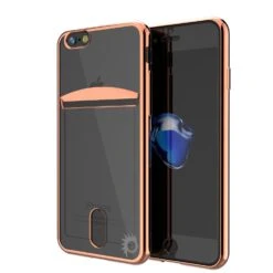 IPhone 8 Case, PUNKCASE® LUCID Rose Gold Series | Card Slot | SHIELD Screen Protector | Ultra Fit