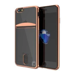 IPhone 7+ Plus Case, PUNKCASE® LUCID Rose Gold Series | Card Slot | SHIELD Screen Protector