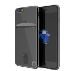 IPhone 8+ Plus Case, PUNKCASE® LUCID Black Series | Card Slot | SHIELD Screen Protector | Ultra Fit