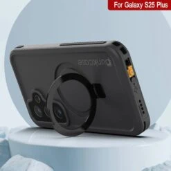 Galaxy S25 Plus Waterproof Case [Kickstud 2.0 Series] Protective IP68 Cover W/Screen Protector & Kickstand [Black] -Phone Vibe Shop punkcase for galaxy s25 plus waterproof case kickstud 2 0 seriess protective ip68 certified cover w screen protector kickstand ultra slim 360 protection slim fit innovative design 8 3