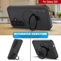 Galaxy S25 Waterproof Case [Kickstud 2.0 Series] Protective IP68 Cover W/Screen Protector & Kickstand [Grey] -Phone Vibe Shop punkcase for galaxy s25 waterproof case kickstud 2 0 seriess protective ip68 certified cover w screen protector kickstand ultra slim 360 protection slim fit innovative design 4 0f0c13