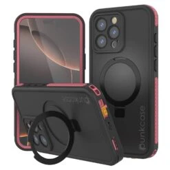IPhone 16 Pro Waterproof Case [Kickstud 2.0 Series] Protective IP68 Cover W/Screen Protector & Kickstand [Pink]