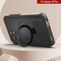 IPhone 16 Pro Waterproof Case [Kickstud 2.0 Series] Protective IP68 Cover W/Screen Protector & Kickstand [White] -Phone Vibe Shop punkcase for iphone 16 pro waterproof case kickstud 2 0 seriess protective ip68 certified cover w screen protector kickstand ultra slim 360 protection slim fit innovative design 8 5c2