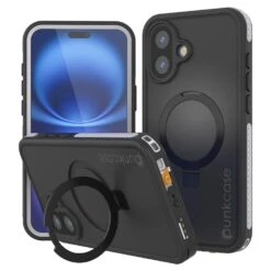 IPhone 16 Waterproof Case [Kickstud 2.0 Series] Protective IP68 Cover W/Screen Protector & Kickstand [White]