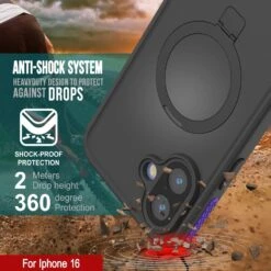 Phone Vibe Shop -Phone Vibe Shop punkcase for iphone 16 waterproof case kickstud 2 0 seriess protective ip68 certified cover w screen protector kickstand ultra slim 360 protection slim fit innovative design 2 2a04dda