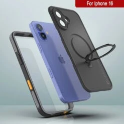 IPhone 16 Waterproof Case [Kickstud 2.0 Series] Protective IP68 Cover W/Screen Protector & Kickstand [Grey] -Phone Vibe Shop punkcase for iphone 16 waterproof case kickstud 2 0 seriess protective ip68 certified cover w screen protector kickstand ultra slim 360 protection slim fit innovative design 7 e98ee2b
