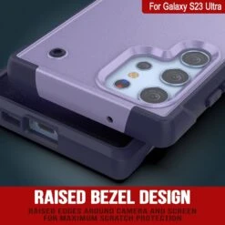 Punkcase Galaxy S23 Ultra Case [Reliance Series] Protective Hybrid Military Grade Cover W/Built-in Kickstand [Purple-Navy] -Phone Vibe Shop punkcase galaxy S23 Ultra case reliance series protective hybrid military grade cover w built in kickstand ultimate drop protection for galaxy S23 Ultra 6 8 2023 scratch resistant 5 c