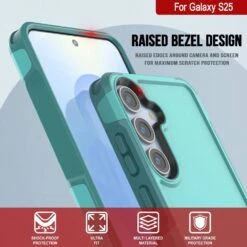 PunkCase Galaxy S25 Case, [Spartan 2.0 Series] Clear Rugged Heavy Duty Cover [Light Blue] -Phone Vibe Shop punkcase galaxy s25 case spartan 2 series clear rugged heavy duty cover with military standards ultra slim light 360 full body protection 4 41cf3872 f15f 4816 87ac 489cdbc41dc0