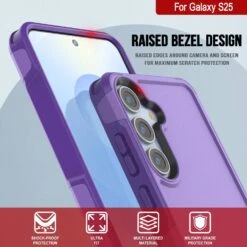 PunkCase Galaxy S25 Case, [Spartan 2.0 Series] Clear Rugged Heavy Duty Cover [Purple] -Phone Vibe Shop punkcase galaxy s25 case spartan 2 series clear rugged heavy duty cover with military standards ultra slim light 360 full body protection 4 efcf8595 76cb 403c bea5 79371836e993