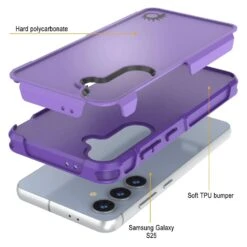 PunkCase Galaxy S25 Case, [Spartan 2.0 Series] Clear Rugged Heavy Duty Cover [Purple] -Phone Vibe Shop punkcase galaxy s25 case spartan 2 series clear rugged heavy duty cover with military standards ultra slim light 360 full body protection 6 8300e528 93c3 434a 8b42 cbf473fde986