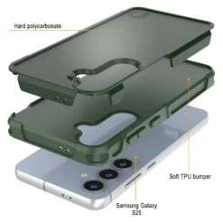 PunkCase Galaxy S25 Case, [Spartan 2.0 Series] Clear Rugged Heavy Duty Cover [Dark Green] -Phone Vibe Shop punkcase galaxy s25 case spartan 2 series clear rugged heavy duty cover with military standards ultra slim light 360 full body protection 6 8646a847 1e76 46d9 8e8d dfc3bc563f1f