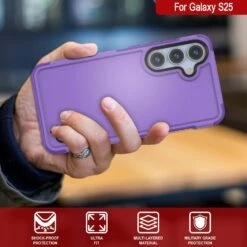 PunkCase Galaxy S25 Case, [Spartan 2.0 Series] Clear Rugged Heavy Duty Cover [Purple] -Phone Vibe Shop punkcase galaxy s25 case spartan 2 series clear rugged heavy duty cover with military standards ultra slim light 360 full body protection 7 d77ecb2c 7a03 480f b4bd e7019fc8b580